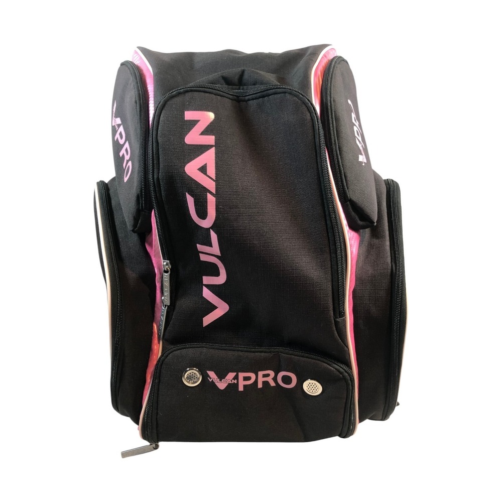 Vulcan VPRO Pickleball Backpack Black Pink Thermal Paddle Pocket Fence Hook